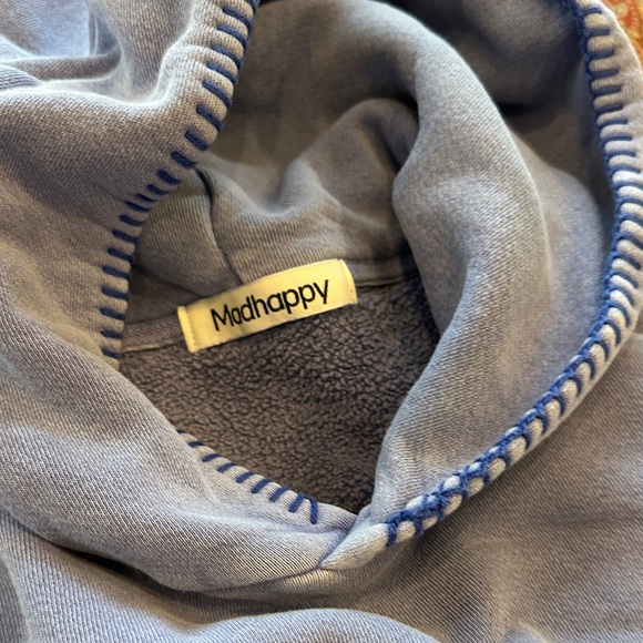 Light purple Gray MADHAPPY Hoodie with Front Pocket - Picture 2 of 6